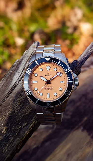 Ratio FreeDiver Sapphire Stainless Steel Salmon Dial Automatic